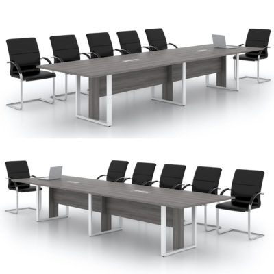 Bàn họp văn phòng chữ nhật 3m6, chân sắt chữ U sơn tĩnh điện DKBHCS07