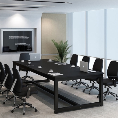 Bàn họp chân sắt 2m chữ nhật, mặt bàn gỗ công nghiệp cao cấp DKBHCS15