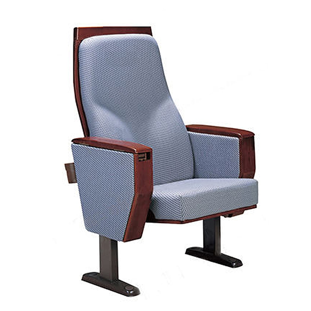Ghế hội trường bọc nỉ nhập khẩu khung gỗ, chân thép bám sàn HJ20