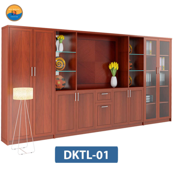 DKTL-01 | Hệ tủ tài liệu gỗ DKF nhiều khoang và buồng tủ tiện lợi