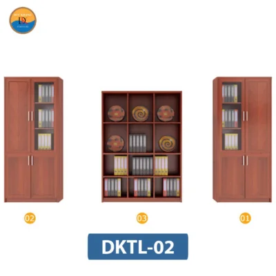 DKTL-02 | Hệ tủ tài liệu DKF gỗ CN bền bỉ + nhiều khoang và buồng tủ