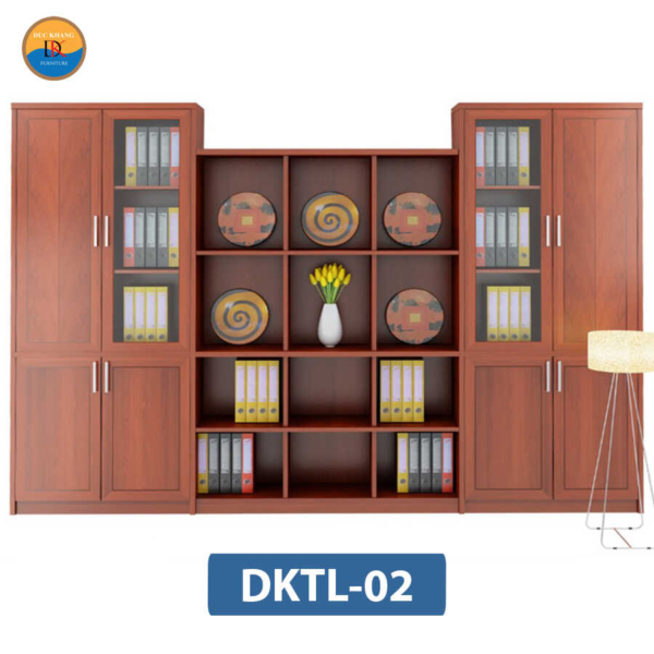 DKTL-02 | Hệ tủ tài liệu DKF gỗ CN bền bỉ + nhiều khoang và buồng tủ