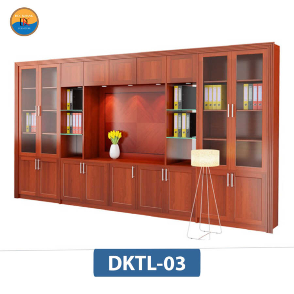 DKTL-03 | Hệ tủ tài liệu DKF có cánh kính + nhiều buồng và khoang tủ tiện lợi