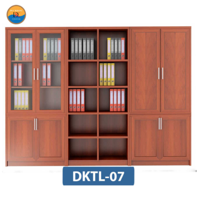 DKTL-07 | Hệ tủ tài liệu DKF 4 buồng có cánh + 10 khoang tủ không cánh