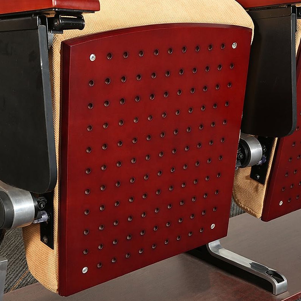 Ghế hội trường nhập khẩu kèm bàn viết, khung nhôm đúc, đệm mút PU bọc nỉ WH805