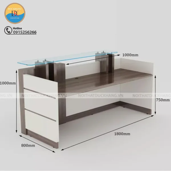DKQLT18| Quầy lễ tân kiểu dáng mạnh mẽ DKQLT18| Quầy lễ tân kiểu dáng mạnh mẽ