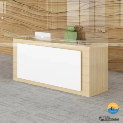 DKQLT19| Quầy lễ tân kiểu dáng tinh tế, đơn giản