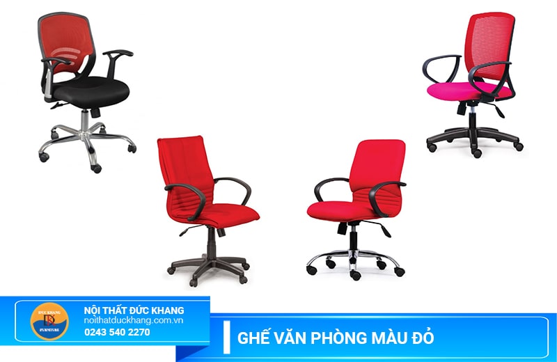 4 mẫu ghế văn phòng màu đỏ cho không gian làm việc hiện đại