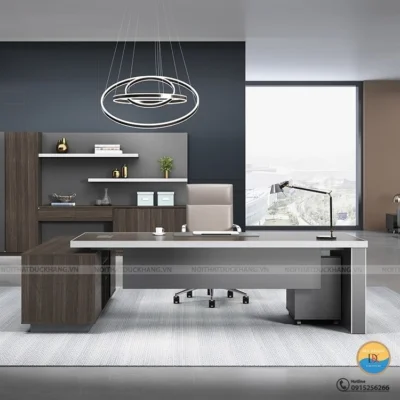 Bàn giám đốc 2m chữ L, kèm tủ phụ DKBGD23