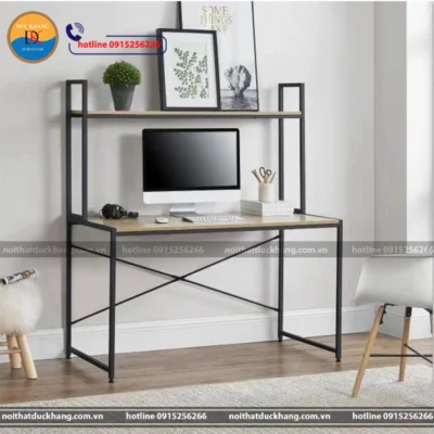 DKBMT - 06: Bàn máy tính chân sắt sang trọng, tiện lợi