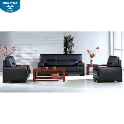 Bộ ghế sofa bọc da cao cấp Hòa Phát SF12-D