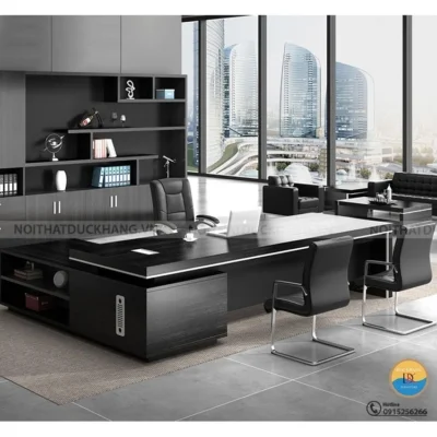 Bàn giám đốc chữ L 2m2 kèm tủ phụ tài liệu DKBGDHD31