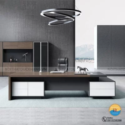 Bàn giám đốc 1m8 chữ L kèm tủ phụ tiện lợi DKBGDHD35