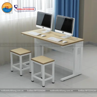 DKIRQV01 - Bàn ghế học sinh không tựa, mặt bàn gỗ công nghiệp cao cấp