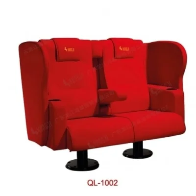 Ghế QL-1002 | Ghế xem phim đôi cao cấp, đệm mút đúc lạnh, chân trụ