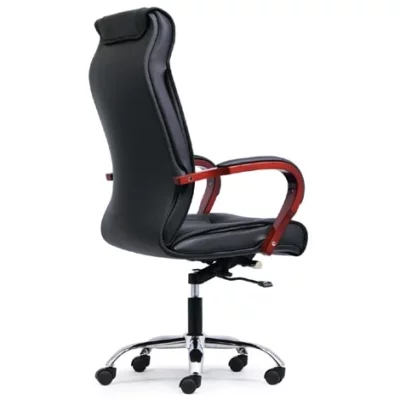 Ghế M1028-02 | Ghế giám đốc Đức Khang bọc da, tay ốp gỗ