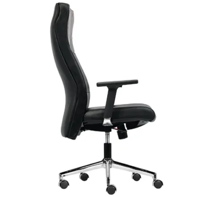 Ghế M1031 | Ghế giám đốc chân sắt mạ, bọc da, tay nhựa