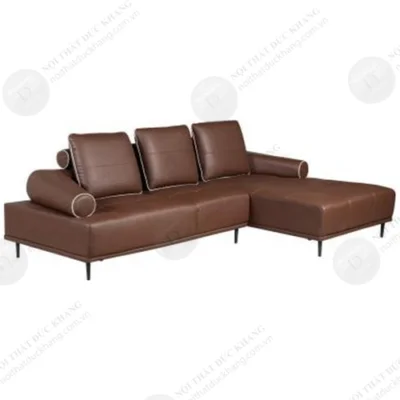 SF602 | Sofa da Hòa Phát, chân thép tóp sơn đen