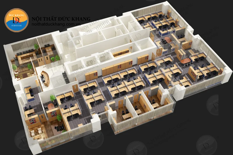 thi cong noi that van phong tai toa nha vinaconex lang ha