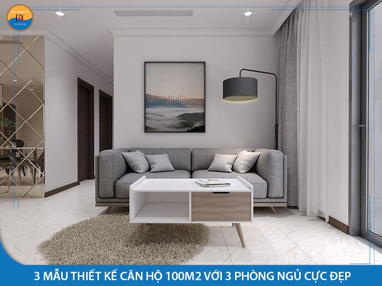 thiet ke can ho 100m2 3 phong ngu