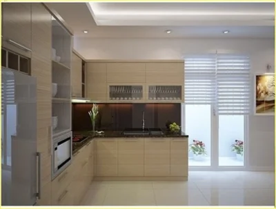 TBDK02 | Tủ bếp DKF Veneer sồi chữ L