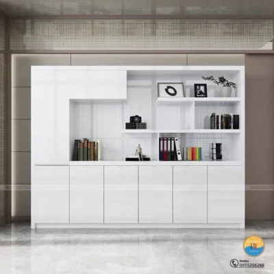 DKTGD27 | Tủ giám đốc màu trắng DKF 6 buồng cánh mở + nhiều đợt tiện ích