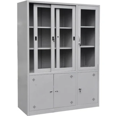 Tủ TU09K7GCK | Tủ sắt Hòa Phát 5 khoang cánh lùa, màu ghi