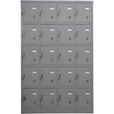 Tủ TU985-4K | Tủ sắt locker Hòa Phát 20 khoang, màu ghi