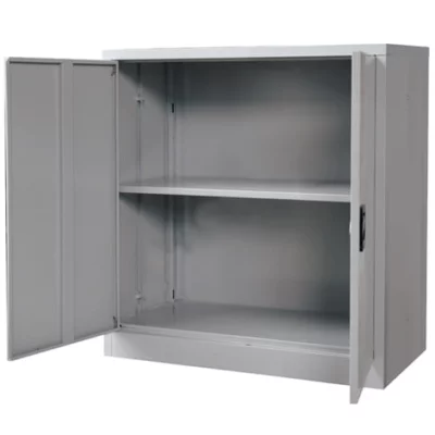 Tủ TU06F | Tủ sắt Hòa Phát 2 ngăn cánh mở có khóa, màu ghi