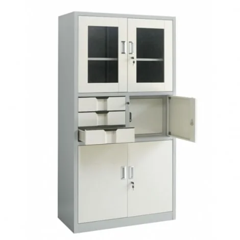Tủ sắt 190 cánh kính mở Tủ sắt 190 cánh kính mở
