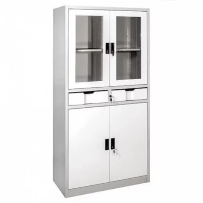 Tủ TS03B | Tủ sắt 190 cánh mở, 3 khoang kèm ngăn kéo