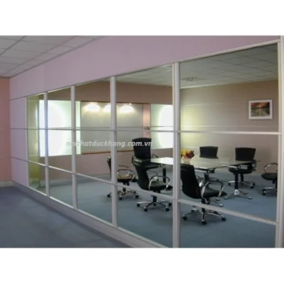 Vách ngăn nhôm kính dày 8mm