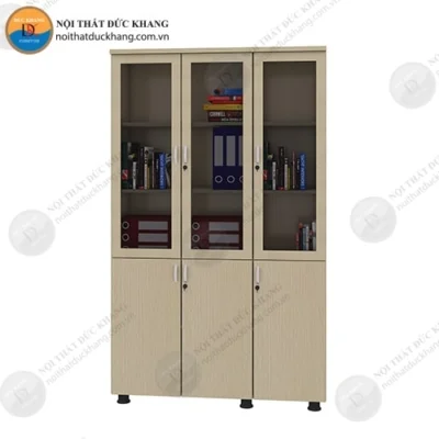 Tủ WCB-06 | Tủ gỗ DKF 3 buồng, 3 cánh kính