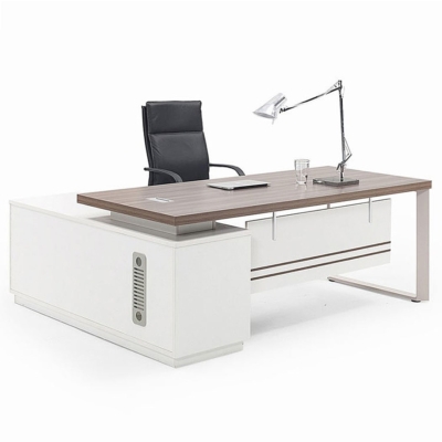Bàn giám đốc 2m chữ L, chân sắt sơn tĩnh điện kèm tủ phụ DKBGDCC01