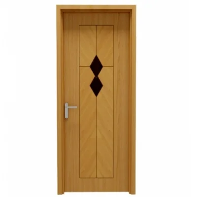 DKC-024 | Cửa gỗ DKF có ổ khóa + hoa văn hiện đại, sang trọng