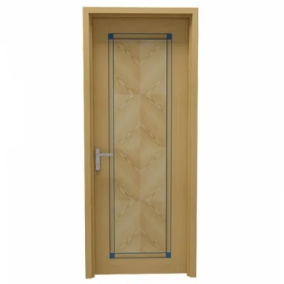 DKC-027 | Cửa gỗ DKF có ổ khóa + bề mặt trang trí hoa văn đẹp mắt