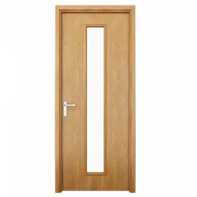 DKCK-03 | Cửa gỗ DKF có khóa và kính mờ hiện đại