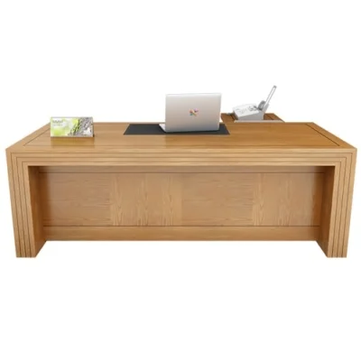 Bàn giám đốc 2m chữ nhật dán veneer ghép vân DKBGD12