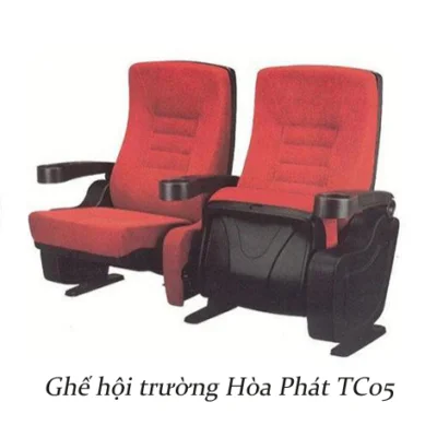 TC05 - Ghế xem phim đôi Hòa Phát khung nhựa, có khay để đồ