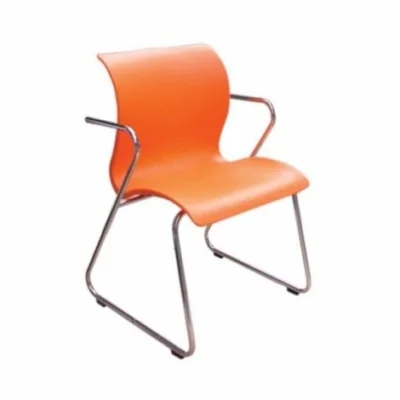 Ghế G102 | Ghế Hòa Phát khung thép, đệm nhựa, màu cam