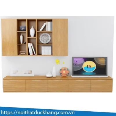 DKTT-22 | Kệ trang trí DKF có giá treo + bàn kệ để tivi hiện đại