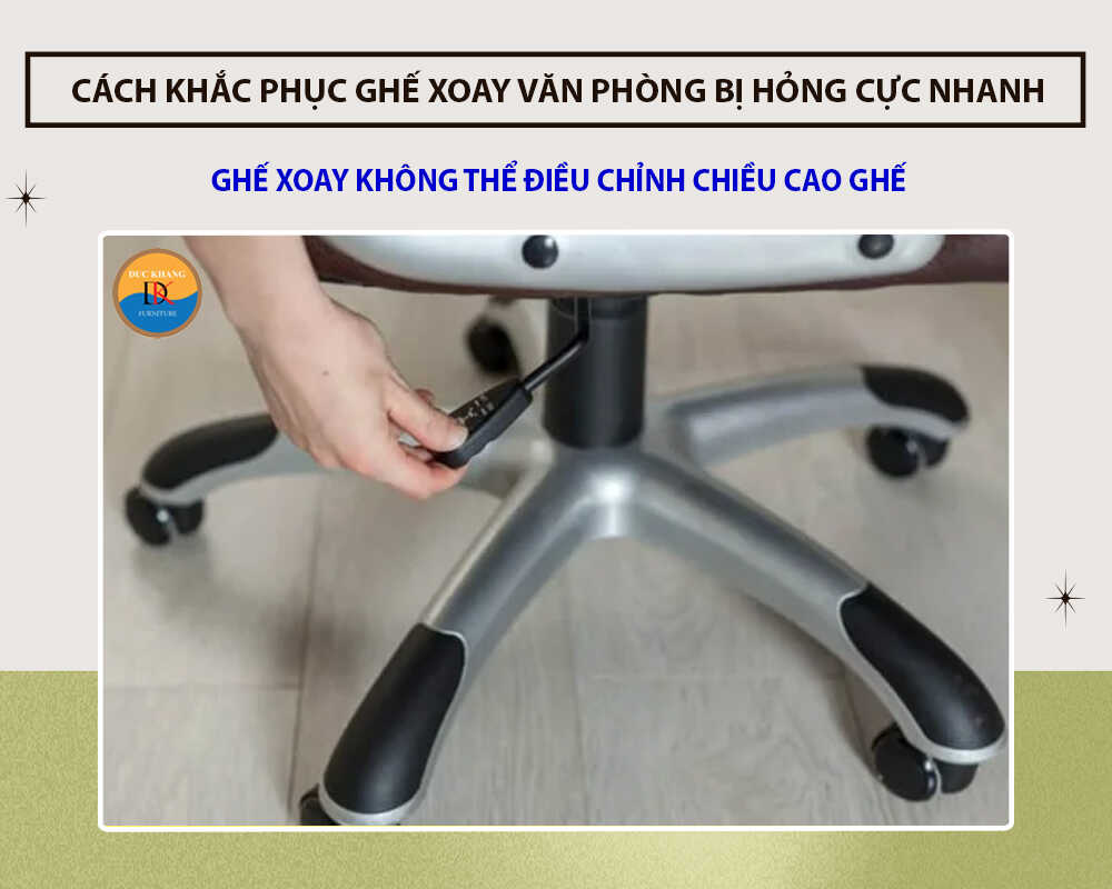 Ghế xoay không thể điều chỉnh chiều cao ghế