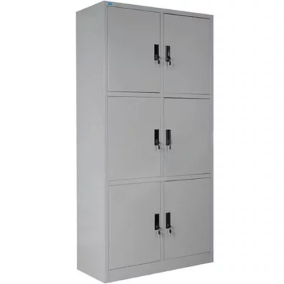 Tủ TU09K6N | Tủ sắt Hòa Phát 6 ngăn cánh mở, màu ghi