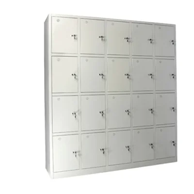 Tủ TS08 | Tủ sắt locker 190 20 khoang, cánh mở, màu ghi