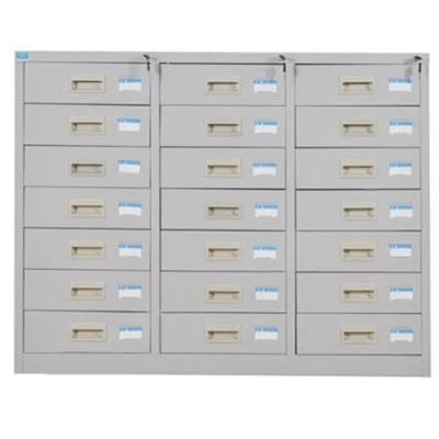 Tủ TU118-21D | Tủ sắt Hòa Phát 21 ngăn, khóa giàn, màu ghi