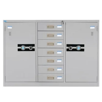 Tủ TU118-7D | Tủ sắt Hòa Phát 2 khoang, 4 ngăn kéo có khóa an toàn