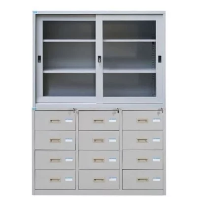 Tủ ghép trên cánh kính sắt Hòa Phát TU118G-118-12D