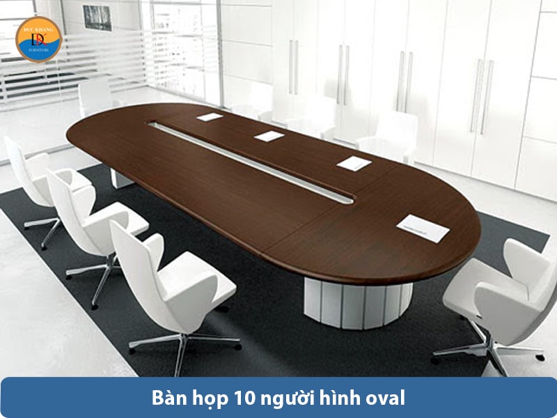 Bàn họp 10 người hình oval