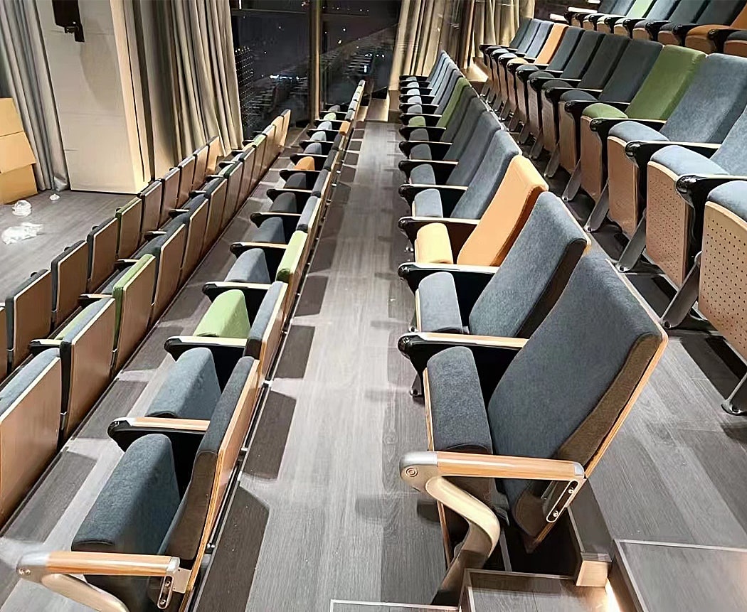 Ghế hội trường nhập khẩu có bàn viết, chân bám sàn chữ Z kèm bàn viết WH8025 Ghế hội trường nhập khẩu có bàn viết, chân bám sàn chữ Z kèm bàn viết WH8025