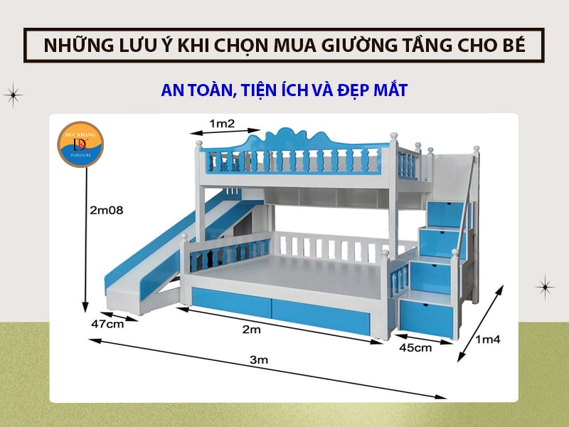 Những lưu ý khi chọn mua giường tầng cho bé